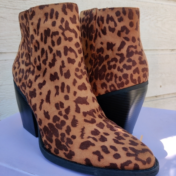 Madden girl Klicck Ankle bootsLeopard Bootie Women'sSize 10M - Picture 3 of 13